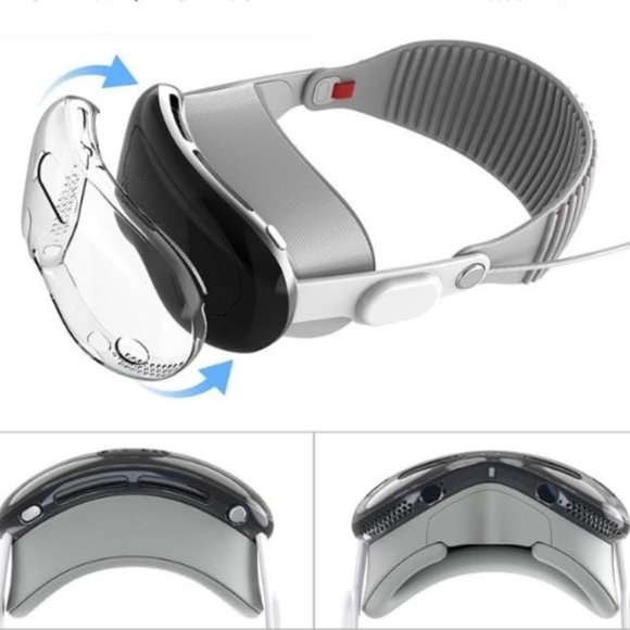 Anti-Scratch Shockproof Clear TPU Apple Vision Pro Headset Lens Protector - Picture 4 of 4